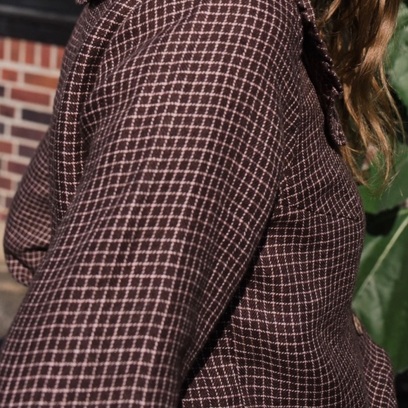 notPERFECTLINEN Ely Shirt in Chocolate Check S/M Fall/Winter 2025 - Picture 3 of 11